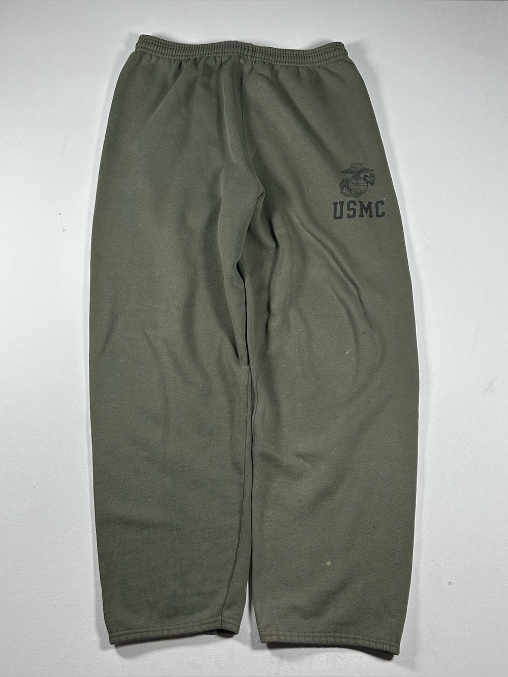 Vintage Soffe USMC Military Sweatpants Mens Medium Green Fleece Joggers USA Made